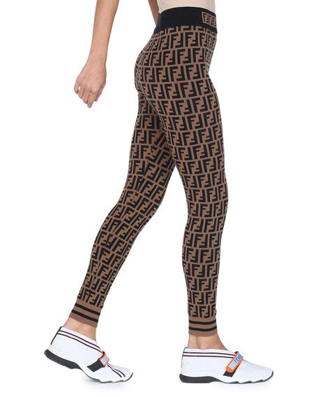 fendi ff logo knit leggings|Fendi FF Logo Knit Leggings .